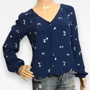 Navy Blue Blouse